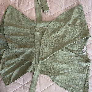 Green elegant crossbody blouse